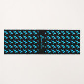 Ice skate yoga mat schaats pair patroon turquoise (Voorkant (horizontaal))