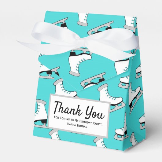 Ice Skateday Favor Box Bedankdoosjes (Voorkant Zijde)