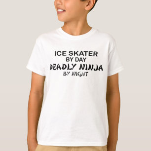 Ice Skater Deadly Ninja bij nacht T-shirt