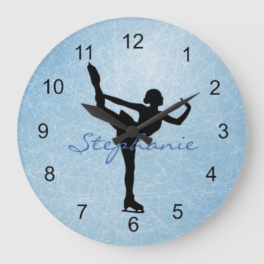Ice Skater Design Wall-vergrendeling Grote Klok (Voorkant)