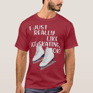 Ice Skater Gift Ik hou echt van ijsschaatsen T-shirt