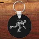 Ice Skater-snelheden Sleutelhanger (Voorkant)