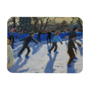 Ice skaters kerst fayre Fair Hyde Park Magneet
