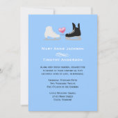 Ice Skaters Wedding Invitation Kaart (Voorkant)