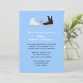 Ice Skaters Wedding Invitation Kaart (Staand voorkant)