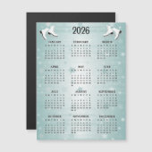 Ice Skates Design 2026 Calendar Magnetic Card (Voorkant / Achterkant)