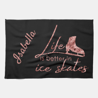 Ice Skatewel blade rosegold schaats leven beter Theedoek