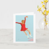 Ice Skating Art Kaart (Gele Bloem)