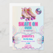 Ice Skating Birthday Invitation (Devant / Derrière)