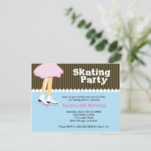 Ice Skating Birthday Kaart (Staand voorkant)