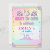 Ice Skating Birthday Party Invitation (Devant)