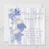 Ice Skating Birthday Party Invitations Kaart (Achterkant)