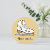 Ice Skating Birthday Party Kaart (Staand voorkant)