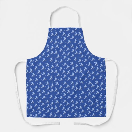 Ice Skating Blue Pattern Schort (Voorkant)