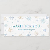 Ice Skating Cadeaubon Ticket Kaart (Achterkant)