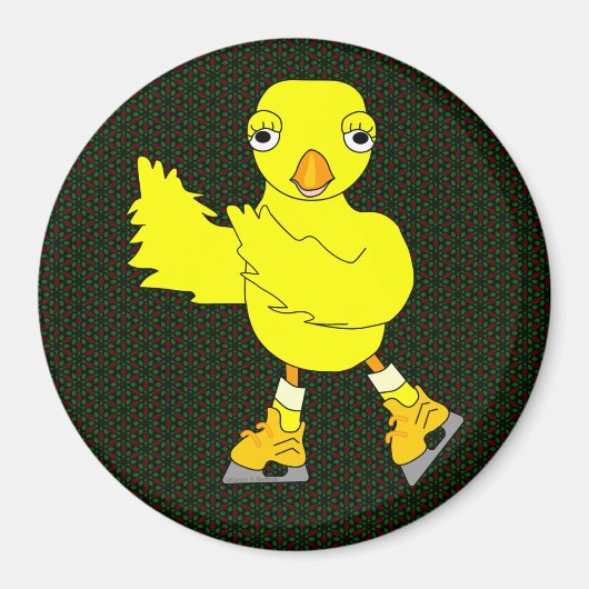 Ice Skating Chick Magneet (Voorkant)