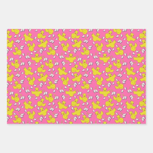 Ice Skating Chick Pattern Papierbladen overvullen Inpakpapier Vel (Voorkant)