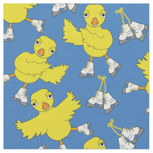 Ice Skating Chick Schaatsen Pattern Stof