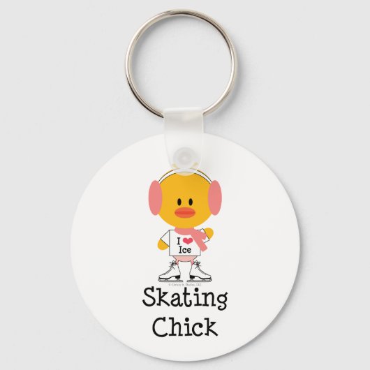 Ice Skating Chick Sleutelhanger (Voorkant)