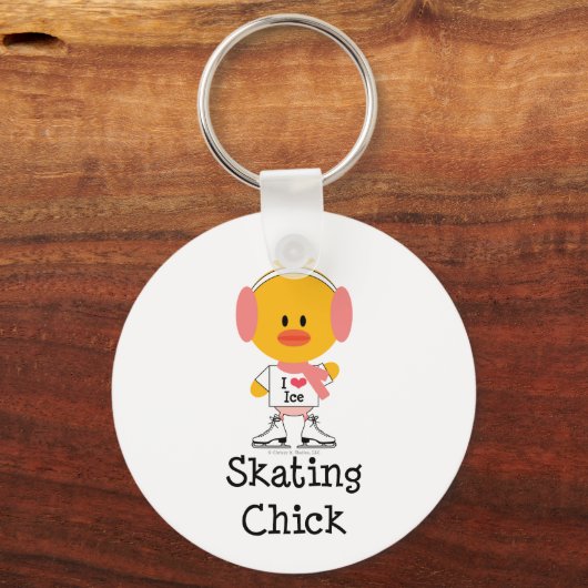 Ice Skating Chick Sleutelhanger (Voorkant)