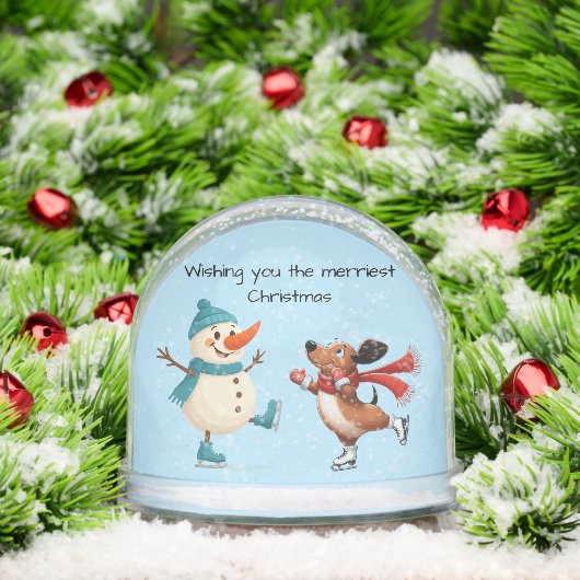 Ice Skating Dachshund  (Noël)