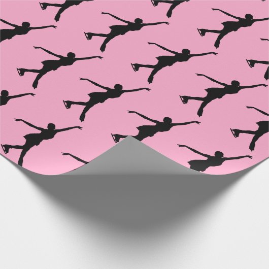 Ice Skating Design Wrapping Paper Cadeaupapier (Hoek)