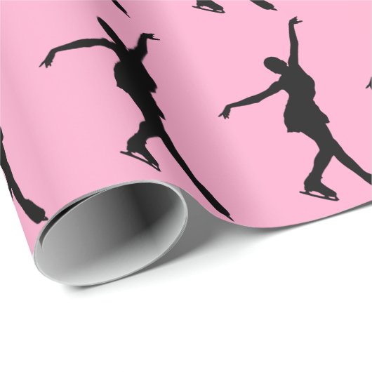 Ice Skating Design Wrapping Paper Cadeaupapier (Rol Hoek)