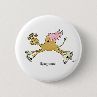 Ice Skating Flying Camel Ronde Button 5,7 Cm