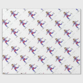 Ice Skating Girl Cadeaupapier (Vlak)
