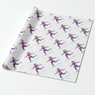 Ice Skating Girl Cadeaupapier