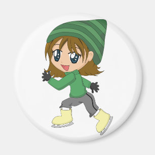 Ice-skating Girl Magnet Magneet