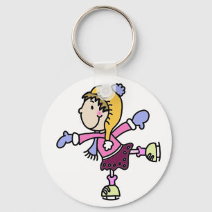 Ice Skating Girl Sleutelhanger