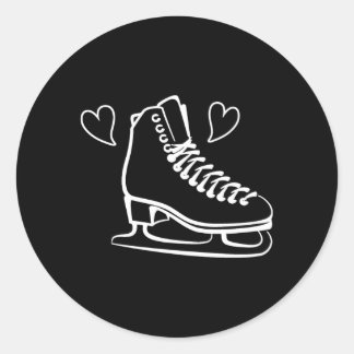 Ice Skating Love Figuur Skating Ice Schaatsen Ronde Sticker
