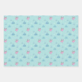 Ice Skating Mice Pastel Waterverf 3 Kerstmis Inpakpapier Vel (Voorkant 3)