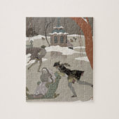 Ice Skating op het meer van de diepvries, illustra Legpuzzel (Verticaal)