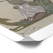 Ice Skating op het meer van de diepvries, illustra Poster (Hoek)