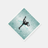 Ice Skating Paper Party Napkins Servet (Hoek)