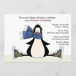 Invitations Faire Part Patinoire Zazzle Be