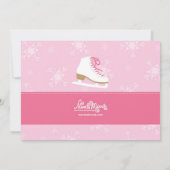 Ice Skating Party Invitations - Roze Kaart (Achterkant)
