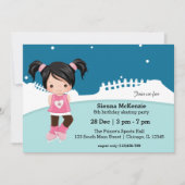 Ice Skating party Kaart (Voorkant)