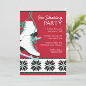 Ice Skating Party-uitnodigingen Kaart (Staand voorkant)
