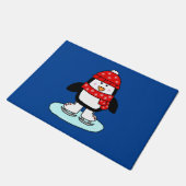 Ice Skating Penguin Deurmat (Schuin)