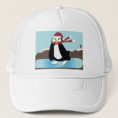 Ice Skating Penguin Trucker Pet (Voorkant)