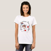 Ice Skating Polar Beer Kerstmis T-shirt (Voorkant volledig)