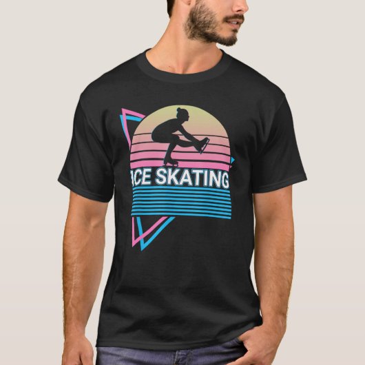 Ice Skating Retro T-shirt (Voorkant)