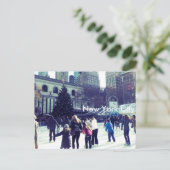 Ice Skating Rink in Bryant Park, New York City Briefkaart (Staand voorkant)