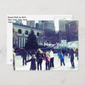 Ice Skating Rink in Bryant Park, New York City Briefkaart (Voorkant / Achterkant)