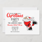 Ice Skating Santa Kaart (Voorkant)