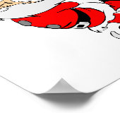 Ice Skating Santa Poster (Hoek)