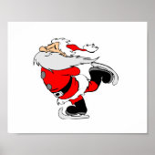 Ice Skating Santa Poster (Voorkant)